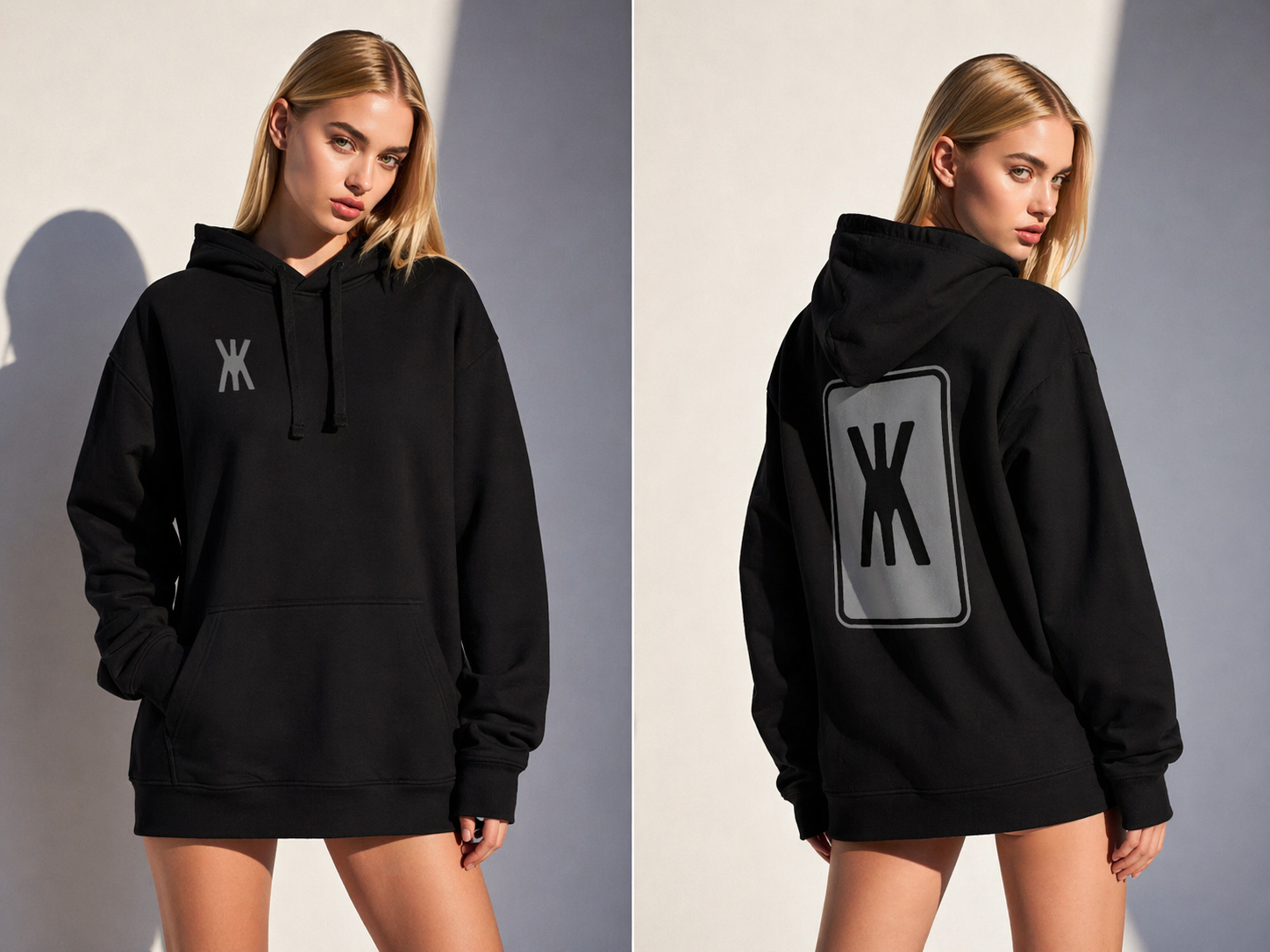 Ж Hoodie — front and back